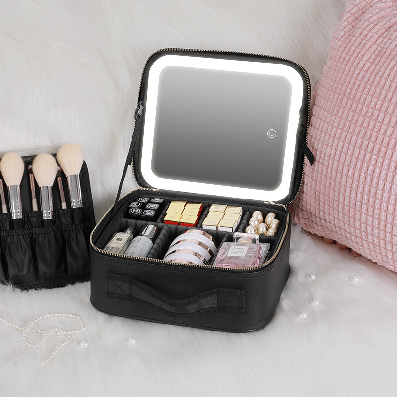 กระเป๋าเครื่องสำอาง LED อัจฉริยะพร้อมกระจก | Smart LED Cosmetic Case with Mirror