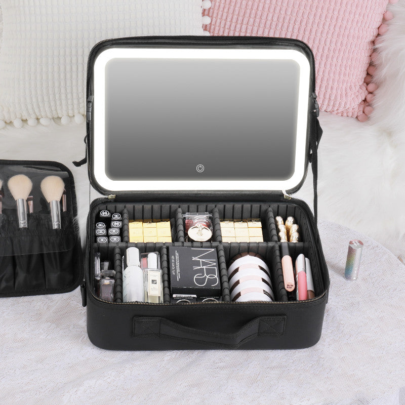 กระเป๋าเครื่องสำอาง LED อัจฉริยะพร้อมกระจก | Smart LED Cosmetic Case with Mirror